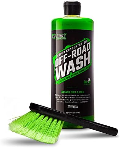 Slick Products Garden Hose Foam Gun Scrub Brush Off-Road Wash - Super Concentrated Soap Foam Blaster Removes Heavy Dirt and Mud From Car, Truck, Motorcycle, Dirt Bike, ATV, UTV, and Toy Hauler (64.oz)