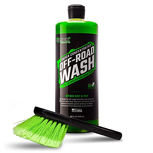 Slick Products Garden Hose Foam Gun Scrub Brush Off-Road Wash - Super Concentrated Soap Foam Blaster Removes Heavy Dirt And Mud From Car, Truck, Motorcycle, Dirt Bike, Atv, Utv, And Toy Hauler (64.Oz) #TOP14