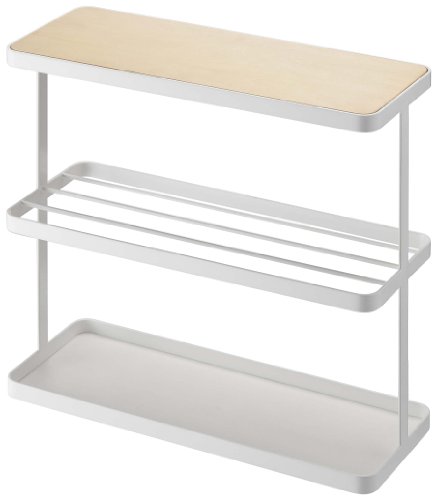 Yamazaki Storage Home Steel | End + Side Tables, One Size, White #TOP12