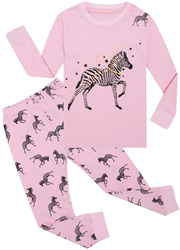 Qtake Fashion Girls Pajamas Toddler Pjs Set Cotton Kids Sleepwear 2 Piece Child Clothes Size 2-12 Years (as1, age, 2_years, 4-Girls)