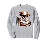 Cute Dog Reading Bookworm Puppy Books and Dogs