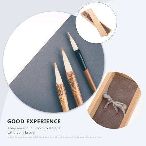 Pinceau de calligraphie protégé : étui bois compact CALLARON - 6