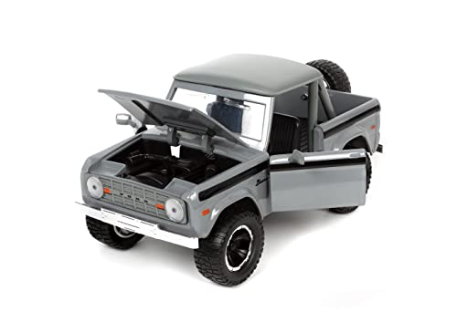 Jada Toys Just Trucks 1973 Ford Bronco 1:24 Gris miniatura 6