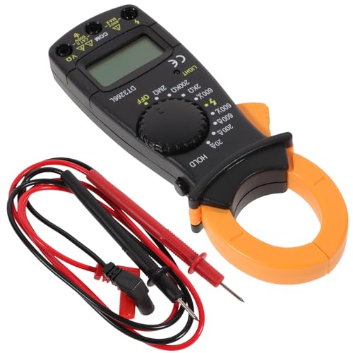 Luxshiny Multímetro de Pinza Amperimétrica Digital de Alta Precisión, Medidor Eléctrico Portátil para Corriente Ac/dc Protección Total, Comprobador de Amperios para Diagnóstico Automotor