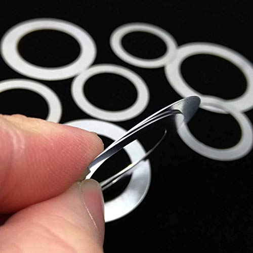 Bclla Zkenshan-washers 304 Stainless Steel Super Ultra Thin Flat Washer Ultrathin Shim Plain Gasket, M9 M10 M12 M13 M14 M15 M16 M17 M20 M25 M30 M40, 10pcs, Good wear Resistance