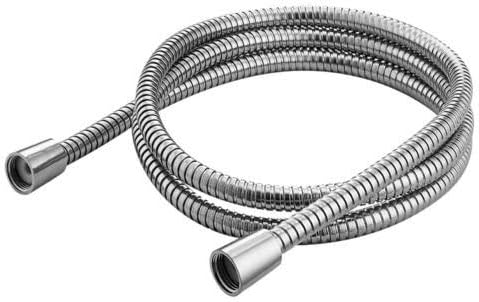 Stainless Steel Anti-Kink Shower Hose 1/2" BSP Chrome Nuts 2 x Washers Replaces Triton Mira Bristan (1.5m)