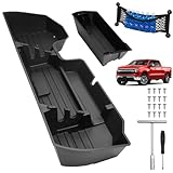 Mixsuper Liner Under Seat Storage for 2019-2026 Chevy Silverado 1500/GM Sierra 1500 & 2020-2025 Silverado/Sierra 2500HD/3500HD, ABS 6PCS Kit with Mesh Pocket & Inner Bin, Silverado Accessories Black