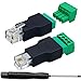 Produktbild AAOTOKK RJ11 Schraubklemme RJ11 4P 4C (Männlich) Stecker auf 4Pin (Weiblich) Schraube Schraubklemmen Stecker für Telefon, CCTV-Kabelkoppler (2 Stücke)