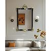 LTSRLL 60cmx90cm Large Antique Decorative Mirror Rectangular Bathroom Vanity Mirror with Victorian Frame Farmhouse MirrorBlack
