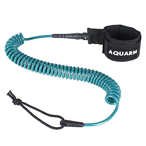 AQUARM Paddle Board Leash 11ft Coiled for SUP & Surf