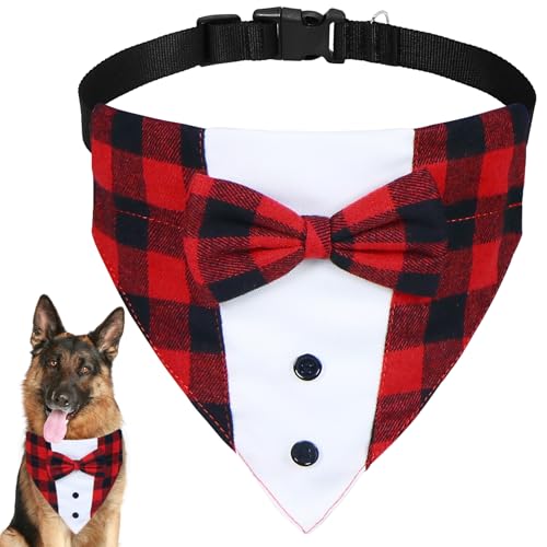 Christmas Dog Tuxedo, Dog Christmas Outfit Adjustable Tuxedo with...