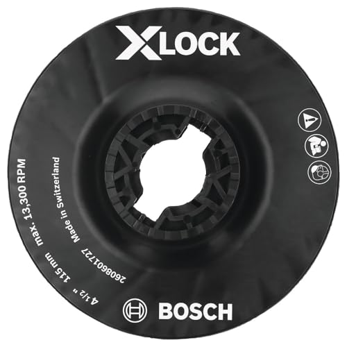 Bosch MGX0450 4-1/2 In. X-LOCK Backing Pad with X-LOCK Clip - Medium Hardness