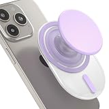 AUROX Magnetic Phone Grip Holder for Magsafe Phone Grips, Expandable Collapsible Phone Grip Stand Holder with Kickstand for Magsafe Stand Compatible for iPhone 17 16 15 14 13 Series,Transparent Purple