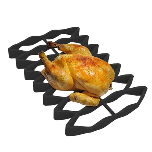 Silicone Roaster, Kitchen Silicone Roaster, Turkey Cooking Kitchen Roasting Dish - High Temperature Resistant Grill Steam Gadget with Non-Stick Coating for Fish and