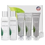 Exposed Expanded 5-Step 6 Peice Acne Treatment Kit (60 Day) Exclusively by Exposed Skin Care for All Severities of Acne, Dry/Oily Skin, Includes Cleanser, Toner, Dual Treatment Serums and Moisturizer