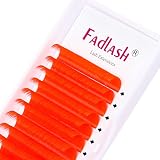 Colored Lash Extensions D Curl UV Light Neon Orange Eyelash Extensions Volume Lash Extensions 0.07 M