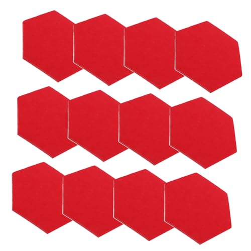 KICHOUSE 12Pcs Hexagon Felt Acoustic Panels for Wall Self Adhesive Bulletin Board Tiles Stylish Wall Decor for Photos and Memos Easy Installation for Home and Office