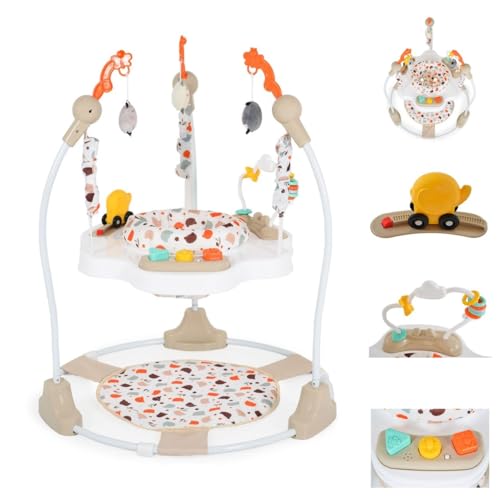 Moni Hopser Magic Fun Spielcenter, Musik, Licht, höhenverstellbar, Sitz drehbar beige