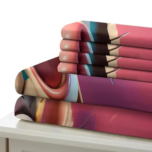 Housse de couette girafe 3D 140x200 microfibre pour lit simple