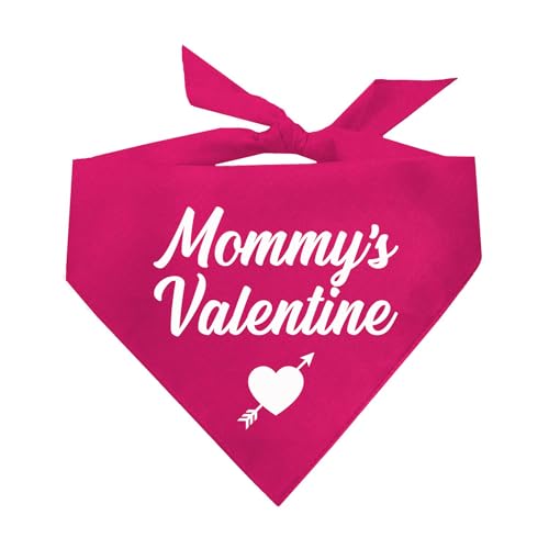 Mommy's Valentine Valentine's Day Dog Bandana (Hot Pink, OS 198)