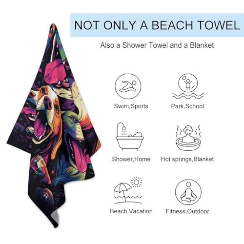 Serviette de plage anti sable et compacte pour natation