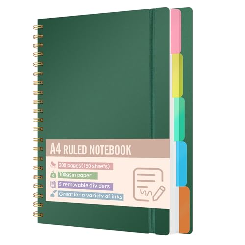 Cahier A4 ligné haut de gamme en papier 100g avec couverture rigide