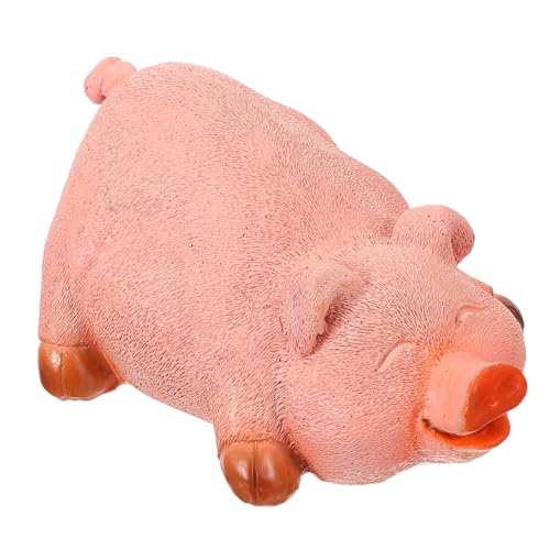 LOORGVEL Wetterfestes Schlüsselversteck Schwein aus Naturharz Realistische Gartendeko für Draußen Robustes Key Hider mit Getarntem Design als Spare Key Hider für Garten und Hauseingang