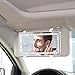 Car Sun Visor Vanity Mirror, 2 Pcs Rechargeable Makeup Mirror with 3 Light Modes & 60 LEDs - Dimmable Clip-on Rear View Sun-Shading Cosmetic Mirrors, Universal for Car SUV Truck
