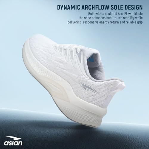 Image of ASIAN Powerplay-31 Men's Running Shoes | Wave-Tech Knit Upper with AeroFlow Side Panels | EVA Midsole | Fish-Scale Yarn | Stylish Athletic Sneakers