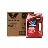 Valvoline High Mileage with MaxLife Technology SAE 5W-30 Synthetic Blend Motor...