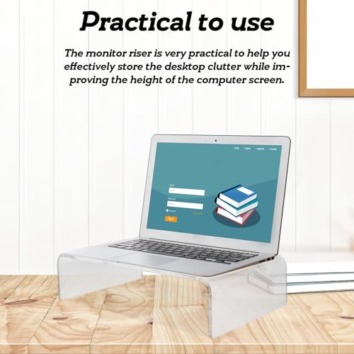 Support de moniteur acrylique réhausseur d'écran ordinateur stable