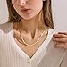 AHSIWC 14K Gold Chain Necklaces for Women & Men Dainty 4mm Snake Chain Women Non-tarnish Herringbone Choker Necklace Unisex Gold Jewelry Gifts Fade Resistant Lifetime Quality 18-24Inches