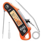 TempPro TP710 Instant Read Thermometer for Cooking, 2-in-1 Meat Thermometer Digital with 2 Probes & 2 Temperature Display, Kitchen Thermometer for Oven, Grilling, Smoker, BBQ (Previously ThermoPro)