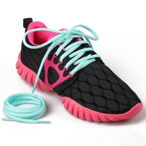 Image of 2 Pairs Oval Athletic Shoelaces 33 Colors 1 /4 inch Half Round Shoe Laces for Sneakers