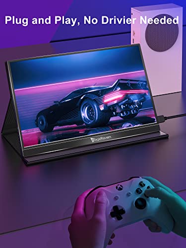 144Hz Portable Gaming Monitor, 17.3" 1080P Laptop Monitor, Dual Usb C Hdmi Second Computer Screen, Vesa Gaming Display With Speakers, Travel Monitor For Ps4/5 Xbox Switch Mac Pc Phone #TOP6