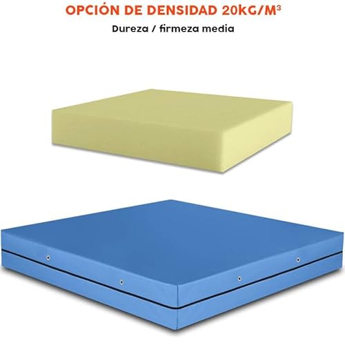 Miniatura 6 de Ventadecolchones Colchoneta Para Rocódromos Y Gimnasios Con Aireadores. Quitamiedos Para Escalada - Medida: 200 X 200 X 20 Cm. Espuma Suave De 20 Kg M3 Funda Pvc 650 G M2 Azul
