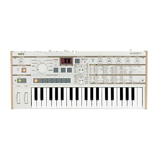Korg microKORG XL+ - Sintetizador/Vocodificador de 37 teclas con PCM expandido, blanco