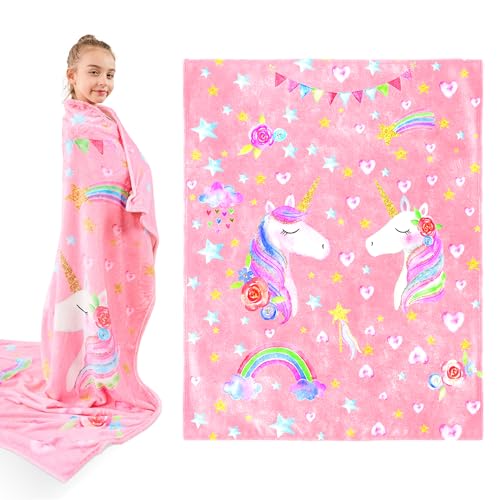 Wajade Dinosaur Blanket for Boys Girls Soft Plush Fleece Flannel Dino Blanket for Couch Bed Sofa Boy's Room Decor Birthday Bedroom Decor 50"×60"