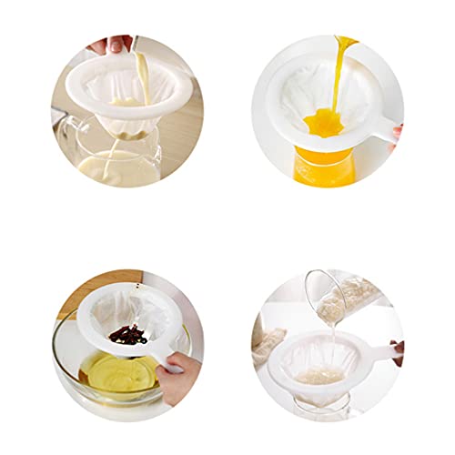 Hemoton Sacola de leite de nozes reutilizável, coador de leite de soja, filtro de leite de amêndoa,