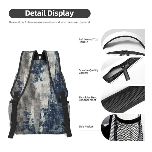 Mochila versátil para laptop EdWal con estampado azul abstracto negro talla única 5