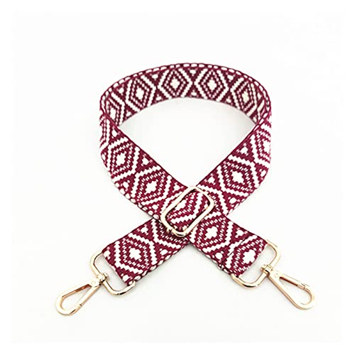 HZADY Bolso de Mujer Ancho 3,8 cm cinturón Hombro Bandolera Correa de Repuesto Correa Ajustable Bolsa Accesorio cinturón Compatible con Bolsa 130cm (Color : Wine Red A, Size : 3.8cm-Metal Silver)