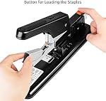 Amazon Basics Heavy Duty Stapler, 90 Sheet High Capacity, Large Office Stapler with 1000 Staples, Black