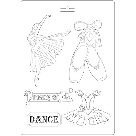 Stamperia Soft Mould-Passion Dancer, Molde A4 para Adornos 3D Cover