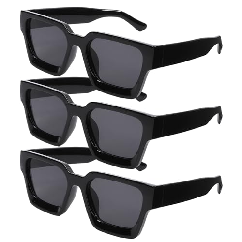 Black Sunglasses for Women Men UV400 Protection Fashion Retro Shades