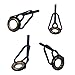 Runseaway 3Pcs Fishing Rod Tip Repair Parts Ceramic Guide Ring Replacement Stainless Steel Frame Pole Eyelets for Freshwater Saltwater Fishing(3.4mm Tube ID)