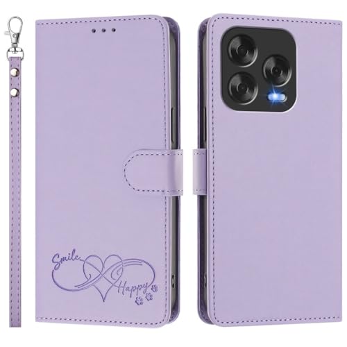 Étui pour Nokia HMD Fusion violet clair avec rabat magnétique et housse cuir écologique