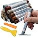 Zorfeter 20 Pack Wood Filler Sticks with 2 Scrapers, 20 Colors Wood Wax Crayons Furniture Repair Kit, Scratch Repair Crayons for Floors Cabinets Tables Doors
