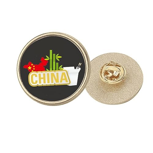 Broche carte de Chine en métal doré, le cadeau idéal pour voyageur