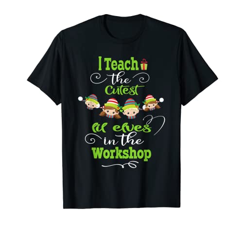 Camiseta de Navidad para profesores- Los elfos más lindos en el taller Camiseta