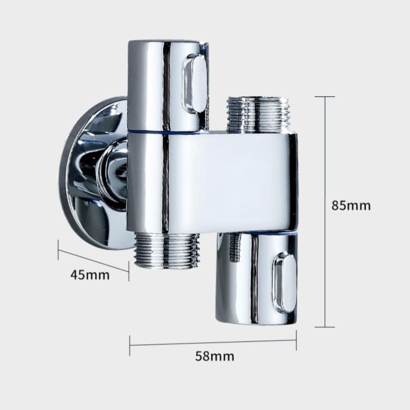 Robinet d'angle G1/2 trois voies double commande alimentation machine eau - 4